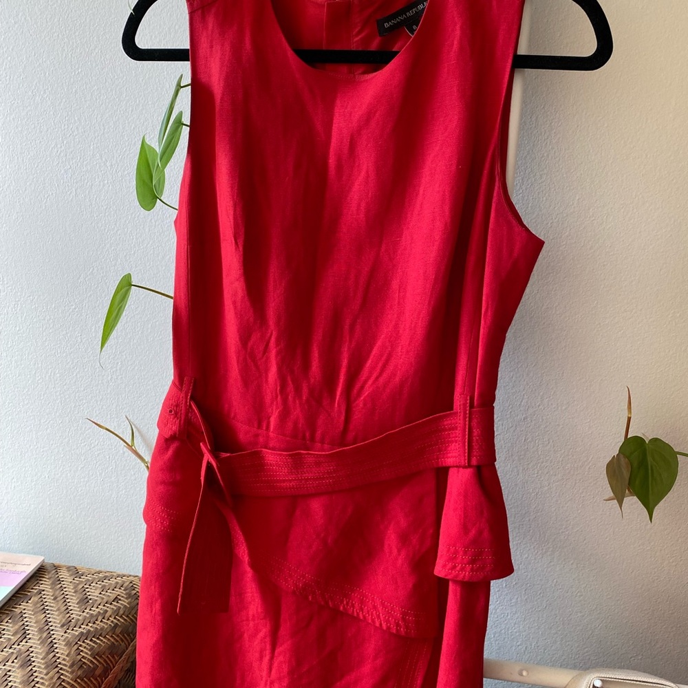 Banana Republic Red Dress, Size 8, Only Worn Once